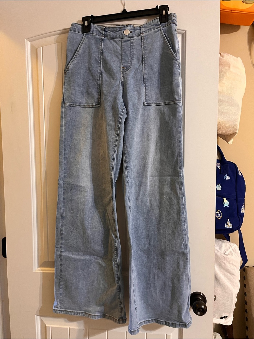 DG2 by Diane Gilman Light Blue Wide-Leg Jeans women